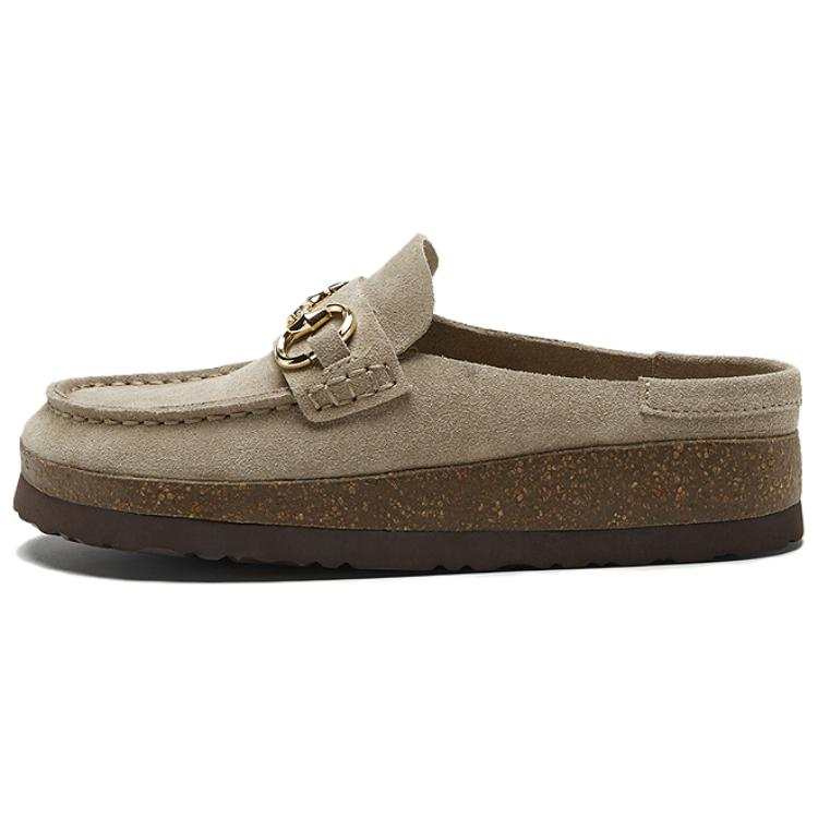 Le Saunda Cow Split Leather Women's Casual Shoes Women's Oat Apricot