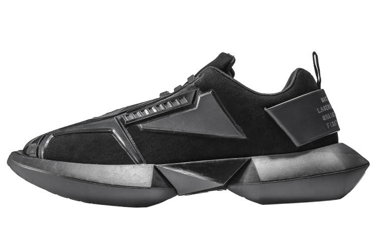 NORVINCY Chunky Sneakers Unisex Mid Top Black