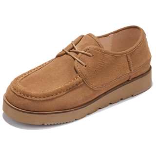 OZZEG Cow Split Leather Casual Shoes Women's Chestnut