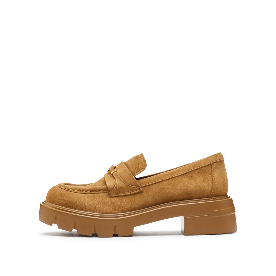 Staccato Obsidian Jazz Cow Leather Loafers Women's Vintage Brown