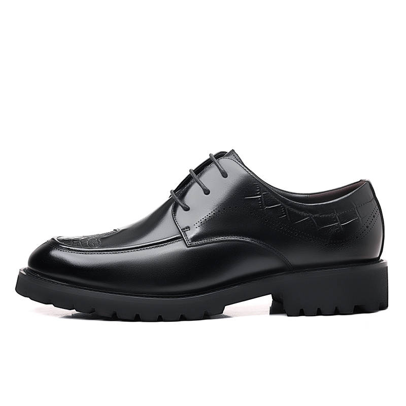 POPULAR ROUSE PR Top Grain Cow Leather Dress Shoes Men's Black