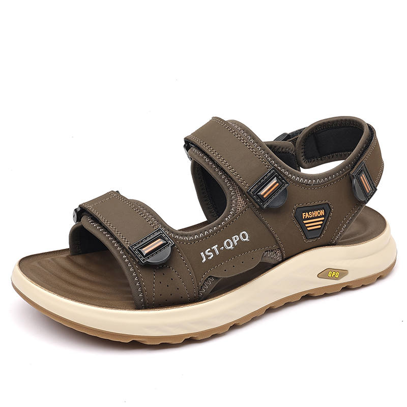 POPULAR ROUSE PR Top Grain Cow Leather Beach Sandals Men's