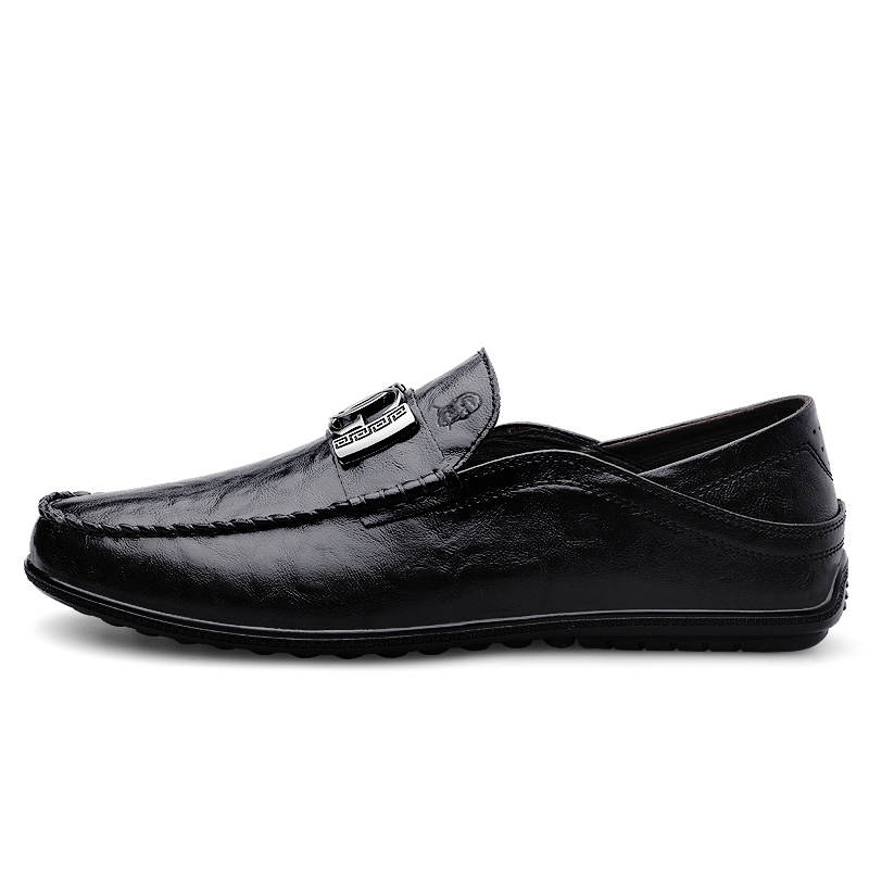 LAORENTOU Men's Casual Shoes Men's Low Top Black/Brown