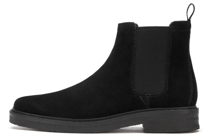 Clarks Artisan Collection Cow Split Leather Crew Chelsea Boots Men's Black