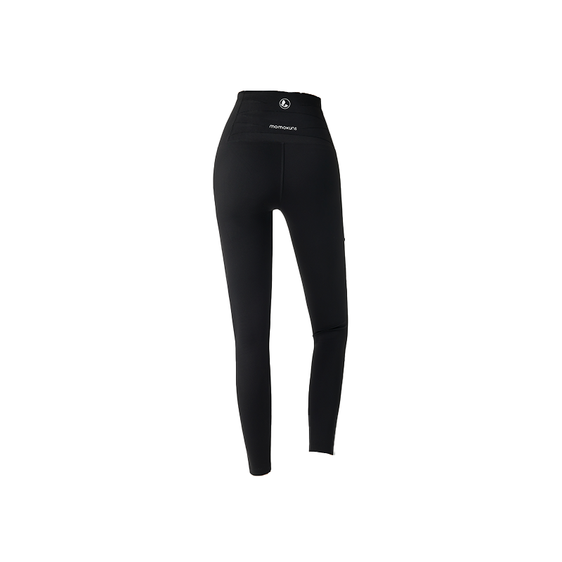 MIIOW 2025 Fall Winter Outerwear Fleece Lined Leggings Women's Pitch Black