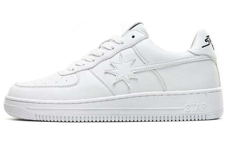 Starwalk Soldier Abrasion Resistant Low top Skateboard Shoes Unisex White