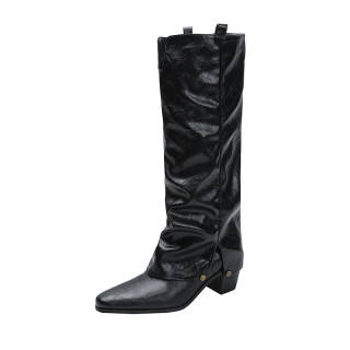 JIUXINGDAO Microfiber Leather Knee high Boots Women's