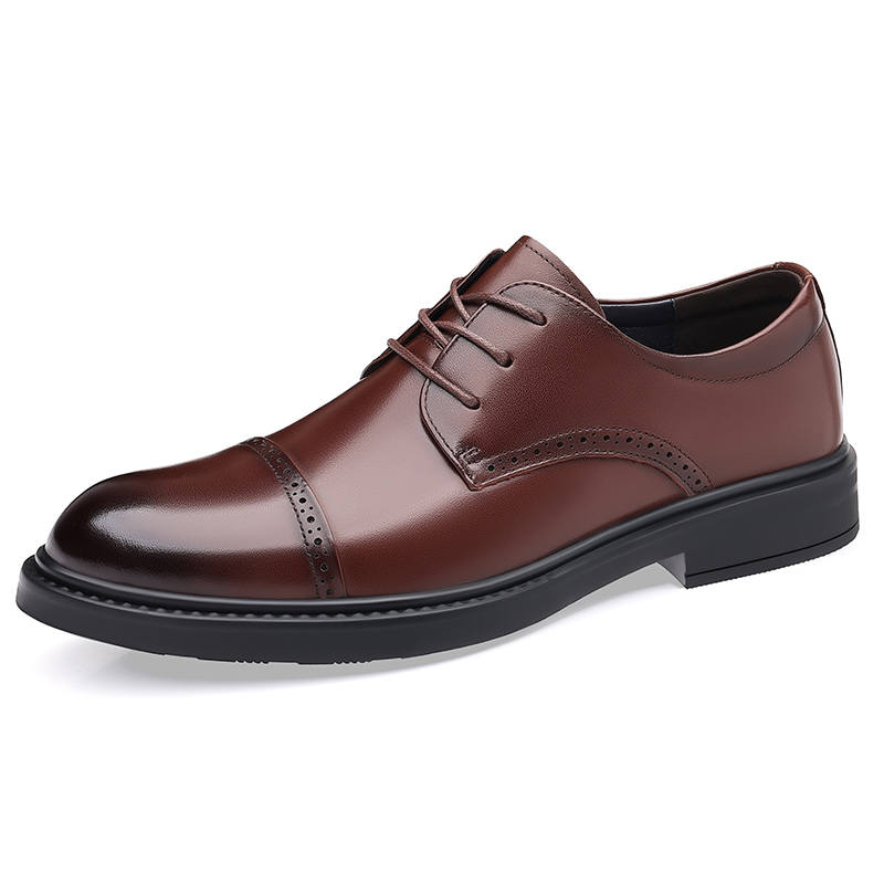 SHUPATE Dress Shoes Men's Low Top Black/Brown