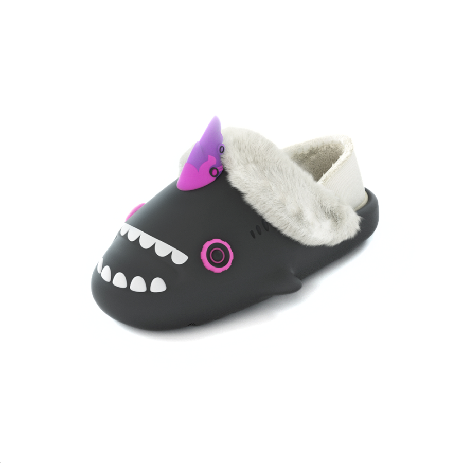 HelloSlippers Shark Winter Sharkicks Winter Cyberpunk, Closed Toe Slippers With Heel Unisex