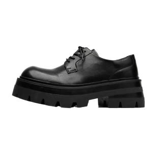 Xiwencha Leather Casual Leather Shoes Men's Black