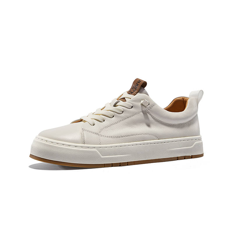 Hautton Jeans Top Grain Cow Leather Low top Skateboard Shoes Men's