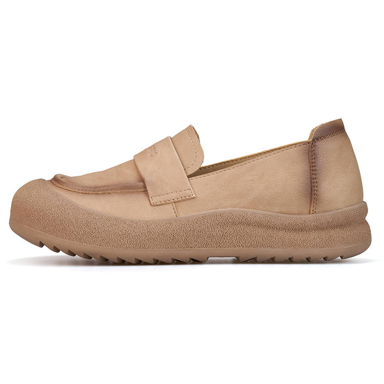 Joy&Mario Synthetic Leather Casual Shoes 3.5cm Women's Apricot