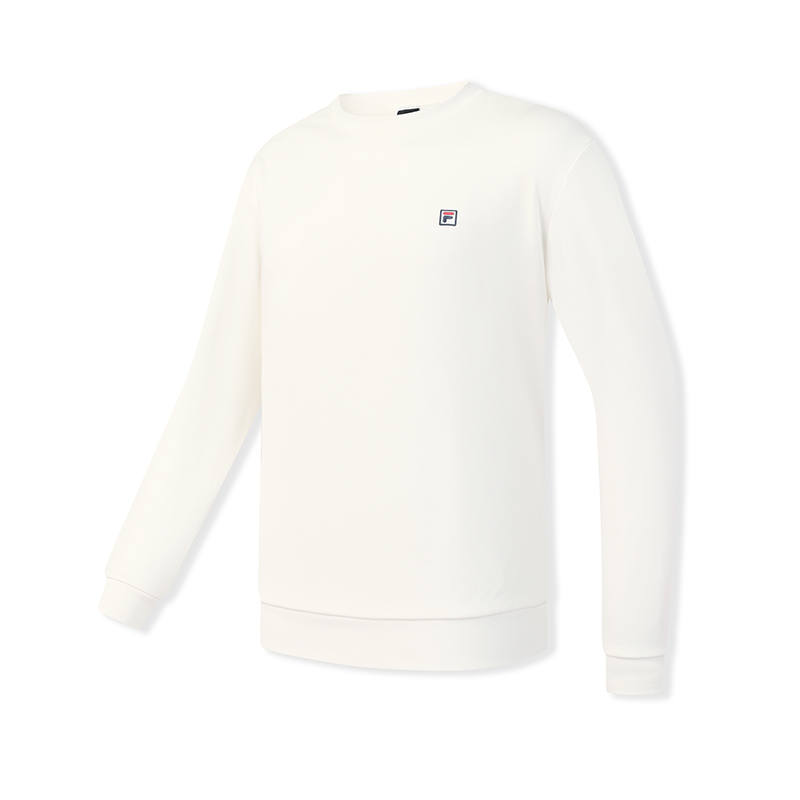 FILA Tennis Sweatshirts Men's Heron White Crew Neck Moderate Regular
