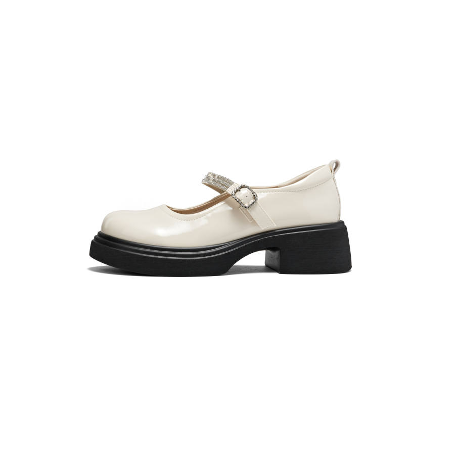 KEKAFU PU Synthetic Leather Chunky Heel Mary Jane Shoes 4.3cm Women's