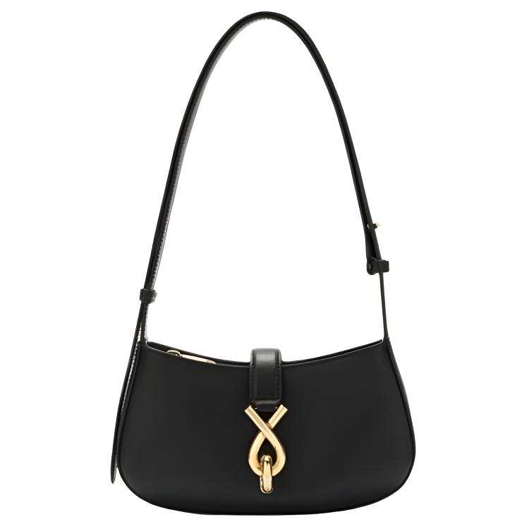 Furla Cow Leather Crossbody Bag, Shoulder Bag Mini Women's Black