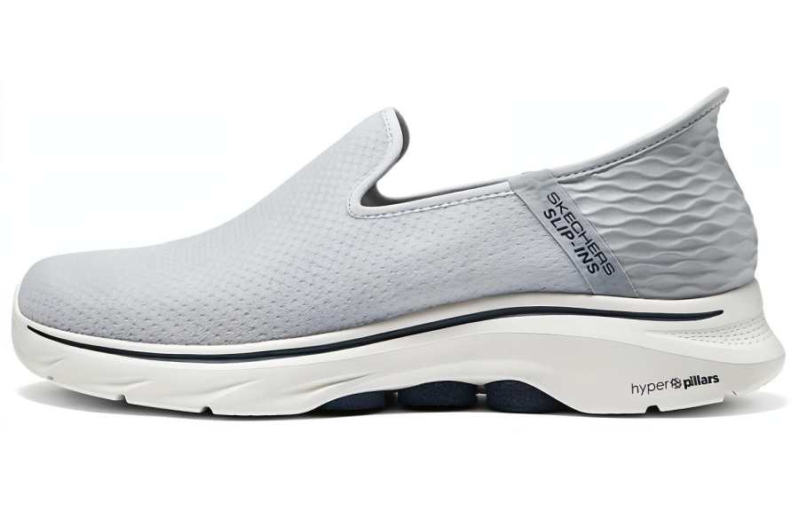 Skechers GO WALK 7 Breathable Lightweight Breathable And Lightweight Low top Casual Shoes Men's Gray Blue