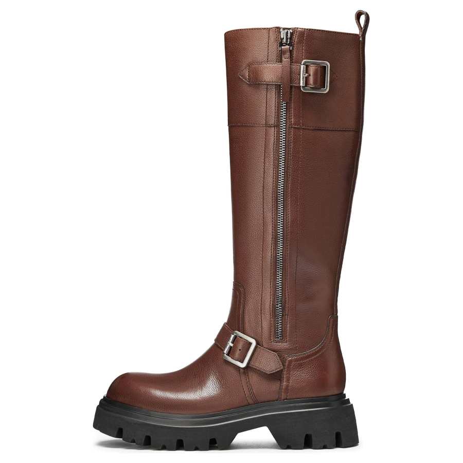 Staccato Wanderer Cow Leather Knee high Boots Women's