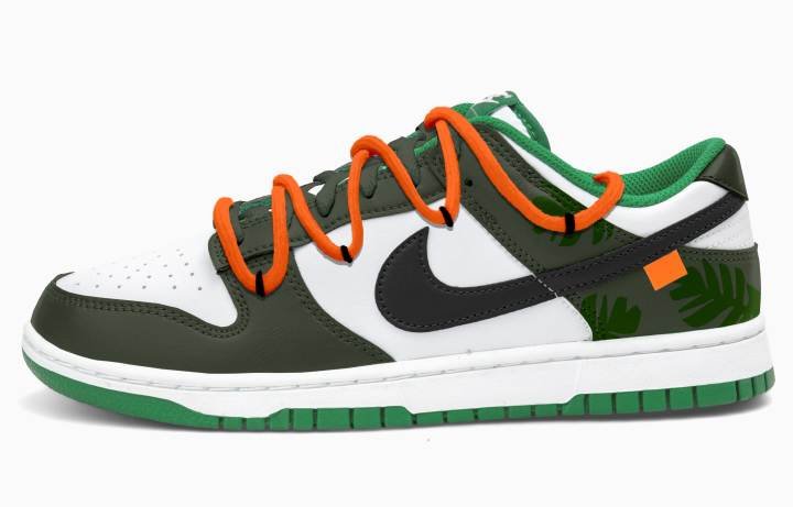 Nike Nike Dunk Low top Skateboard Shoes Men's White Green
