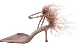 URBAN REVIVO Fabric Slim Heel High Heels Women's