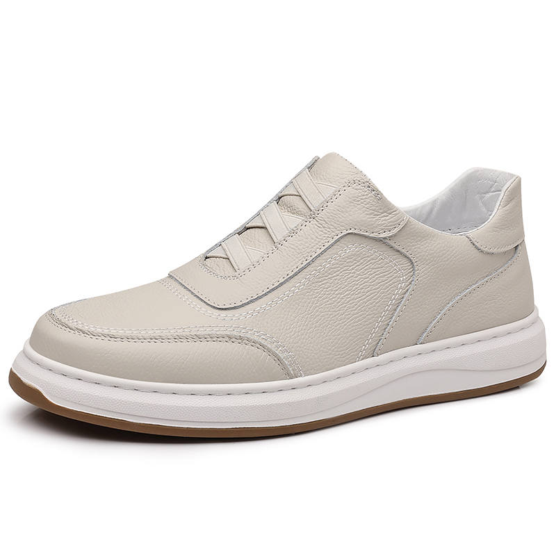 KACHILANG Top Grain Cow Leather Fashion Trend Low top Skateboard Shoes Men's