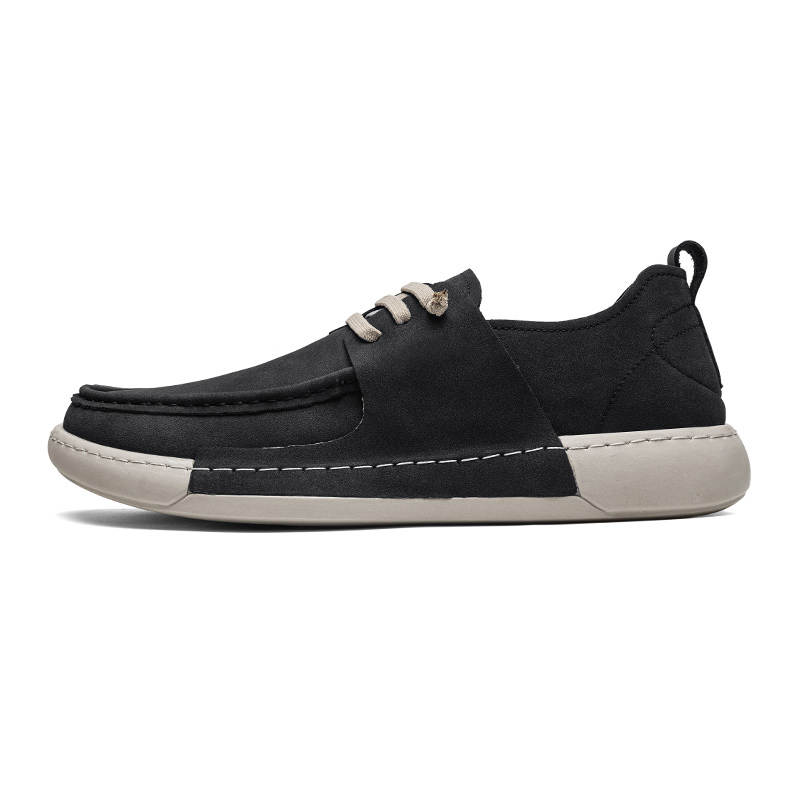 CITONGXIANSHENG Microfiber Leather Casual Shoes Men's Black