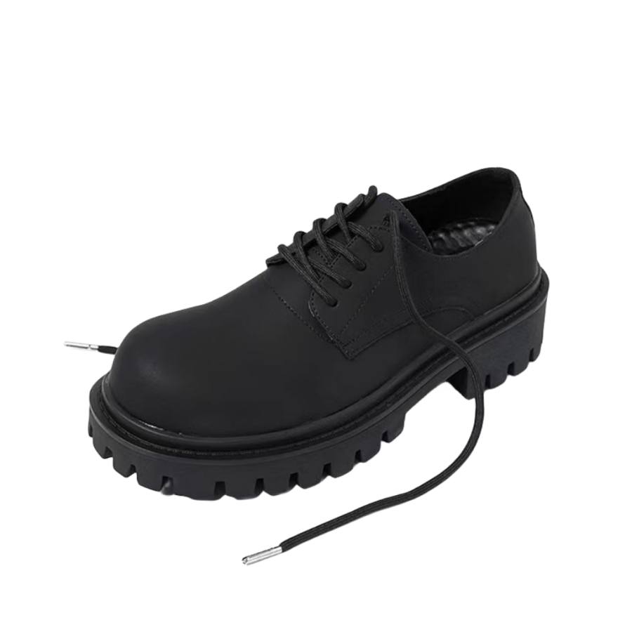 KACHILANG Microfiber Leather Casual Shoes Men's Black
