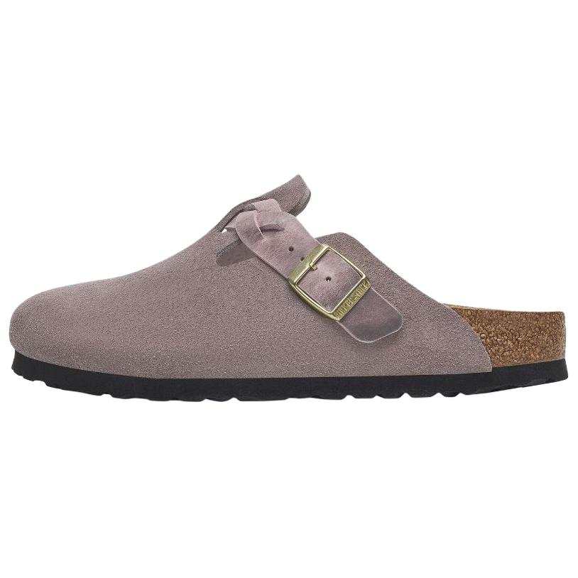 Birkenstock Boston Braided EVA Abrasion Resistant Closed Toe Slippers Women's Purple Regular Loose Fit