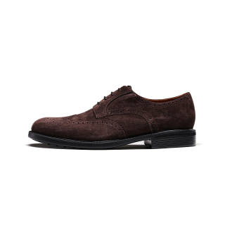 TRUFFAUT Brogue Ornate Derby Casual Shoes Men's Coffee