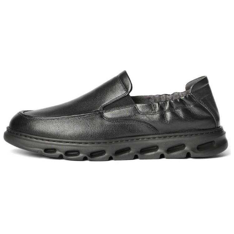 BELLE Casual Leather Shoes Men's Low Top Brown, Black