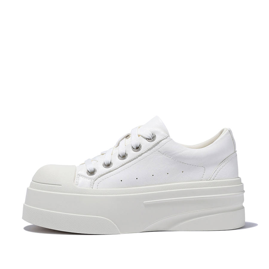BELLALILY Top Grain Cow Leather Slip Resistant Low top Skateboard Shoes Women's