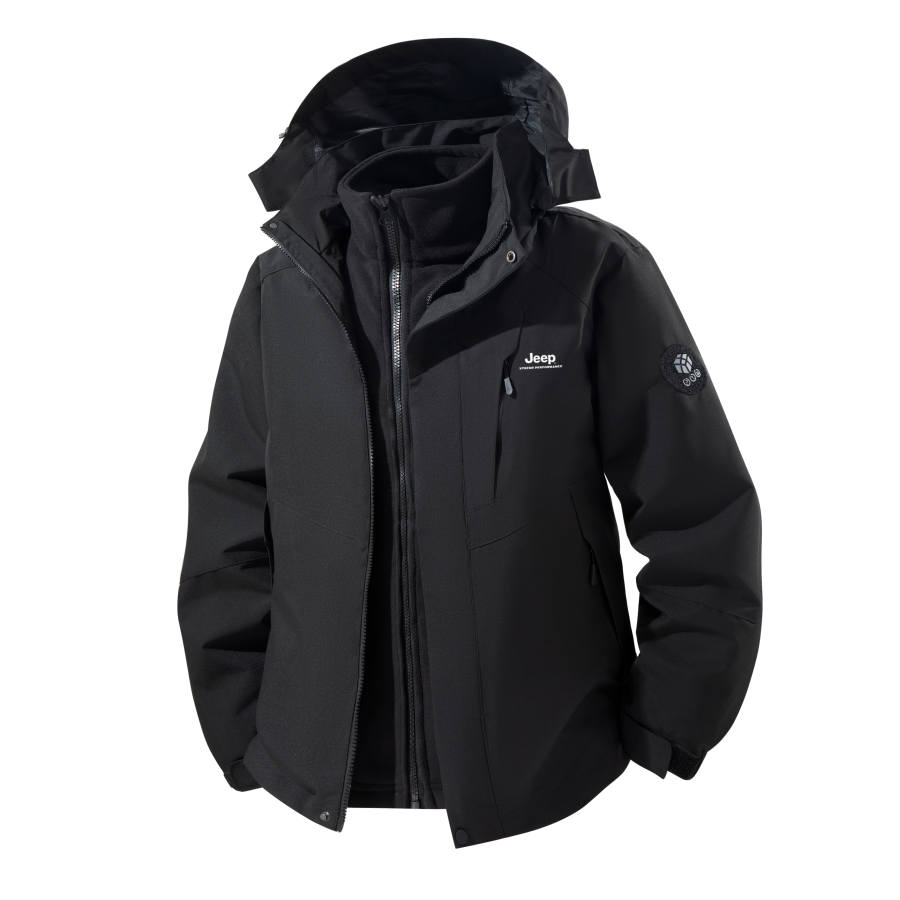 Jeep Jackets Unisex Detachable Hood Fleece Lined