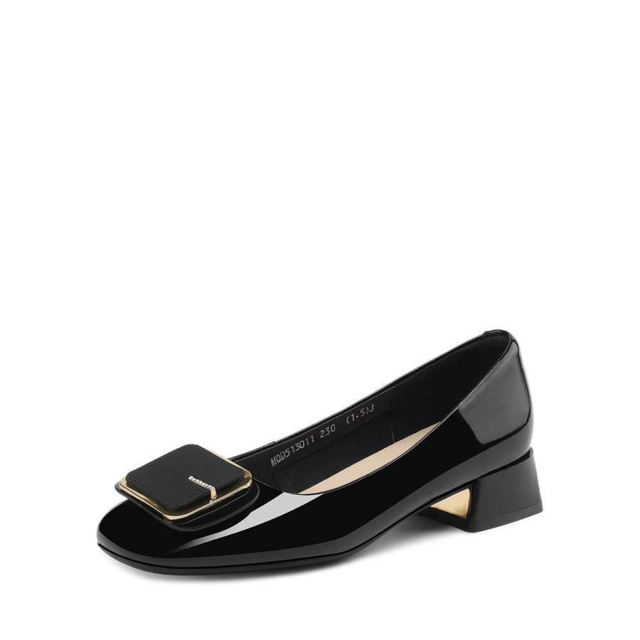 BOERDIQI Cow Leather Chunky Heel High Heels 3.2cm Women's