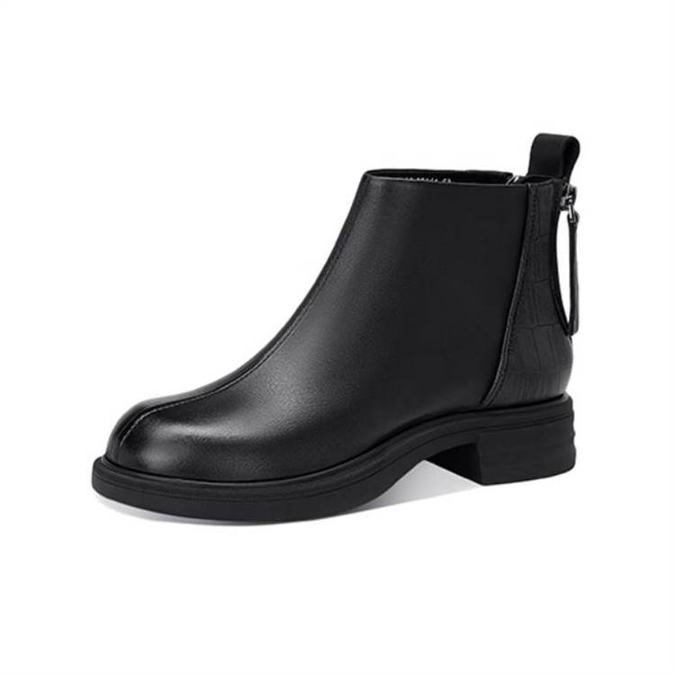 JESSICA SOPHIA Slim Boots Sheepskin Ankle Boots 3cm Women's