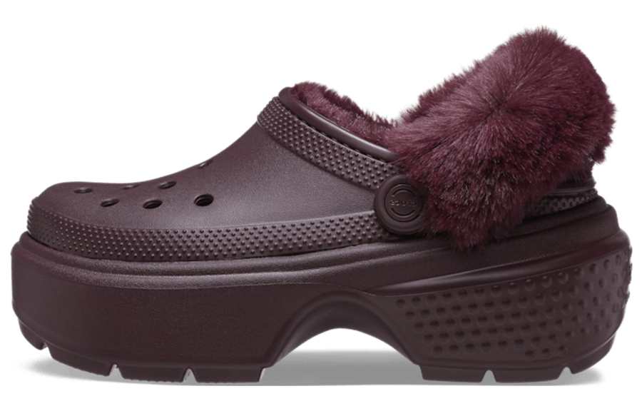 Crocs Crocs Stomp Lined Clogs 'Dark Cherry' Women's