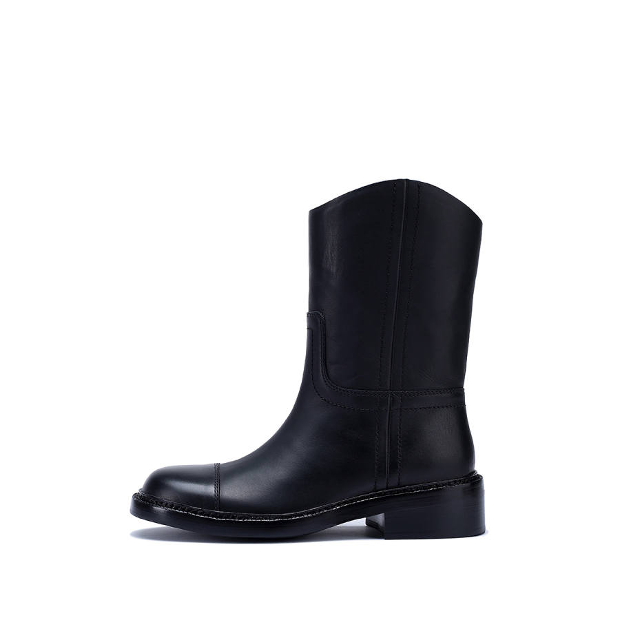 BELLALILY Cow Leather Ankle Boots 4cm Women's