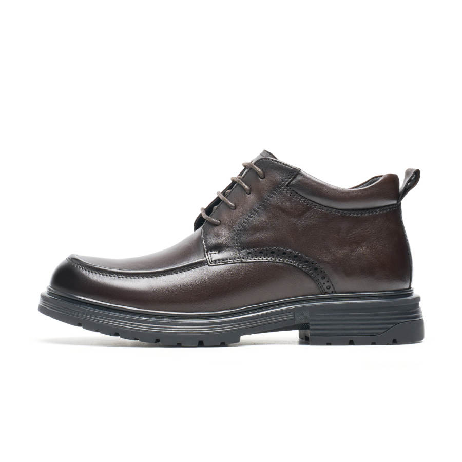 C°BANNER Cow Leather Fleece Lined Business British Style Casual Shoes Men's Brown