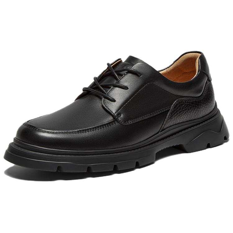 SKAP Casual Leather Shoes Men's Low Top Black