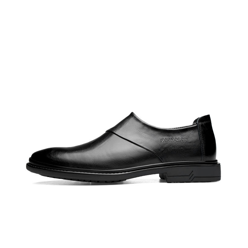PARDASAUL Casual Leather Shoes Men's Low Top Black