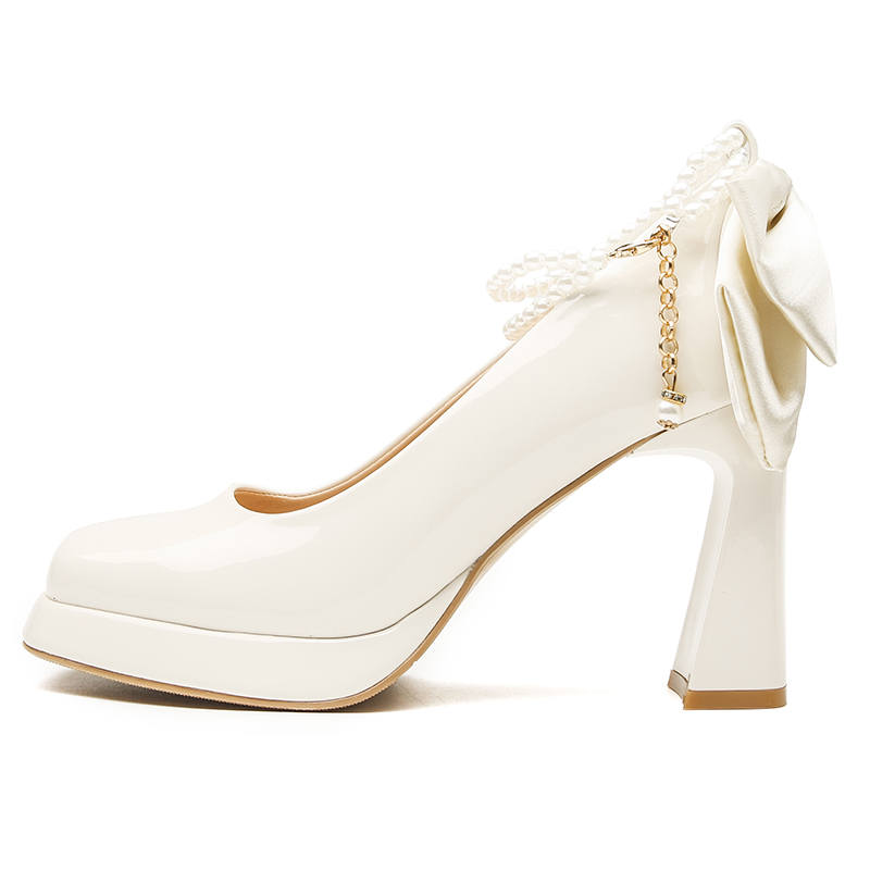 KATHRYN WILSON Patent Leather Chunky Heel Mary Jane Shoes 9cm Women's