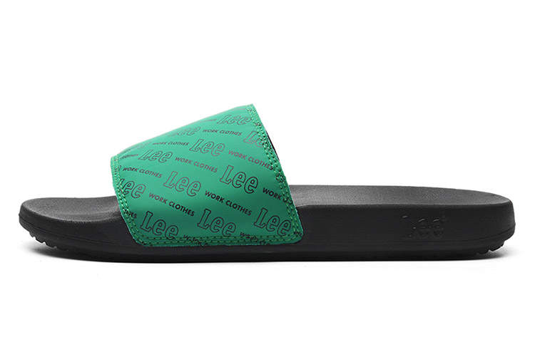 Lee Sunset 4.0 Soft Rebound Composite Sole Graffiti Slip Resistant Slip Resistant Slide Slippers Men's Green
