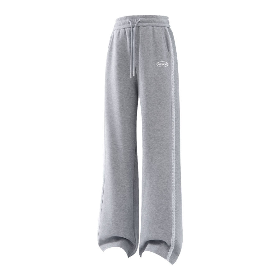 Tonlion Casual Pants Women's Thickened And Fleece Lined Wide Leg Pants
