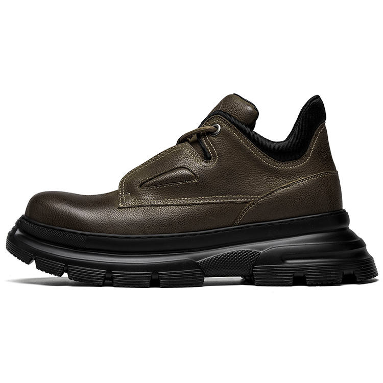 Anthony Miles Top Grain Cow Leather Casual Shoes Men's Khaki
