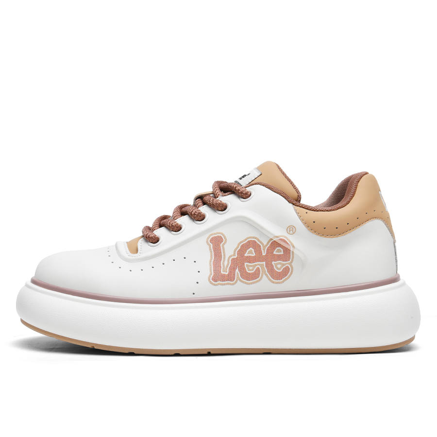 Lee Casual Comfortable, White Sneakers, Trendy Versatile Commute Low top Skateboard Shoes Men's