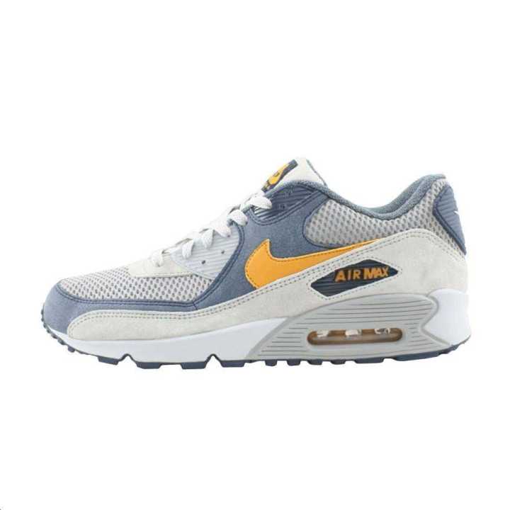 Nike Nike Air Max 90 Cushioning, Wear Resistant Low top Casual Shoes Unisex White Blue