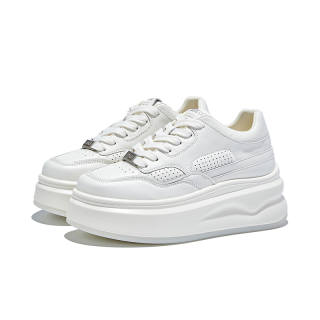 CHIBANG Cow Split Leather Lightweight Low top Skateboard Shoes Women's