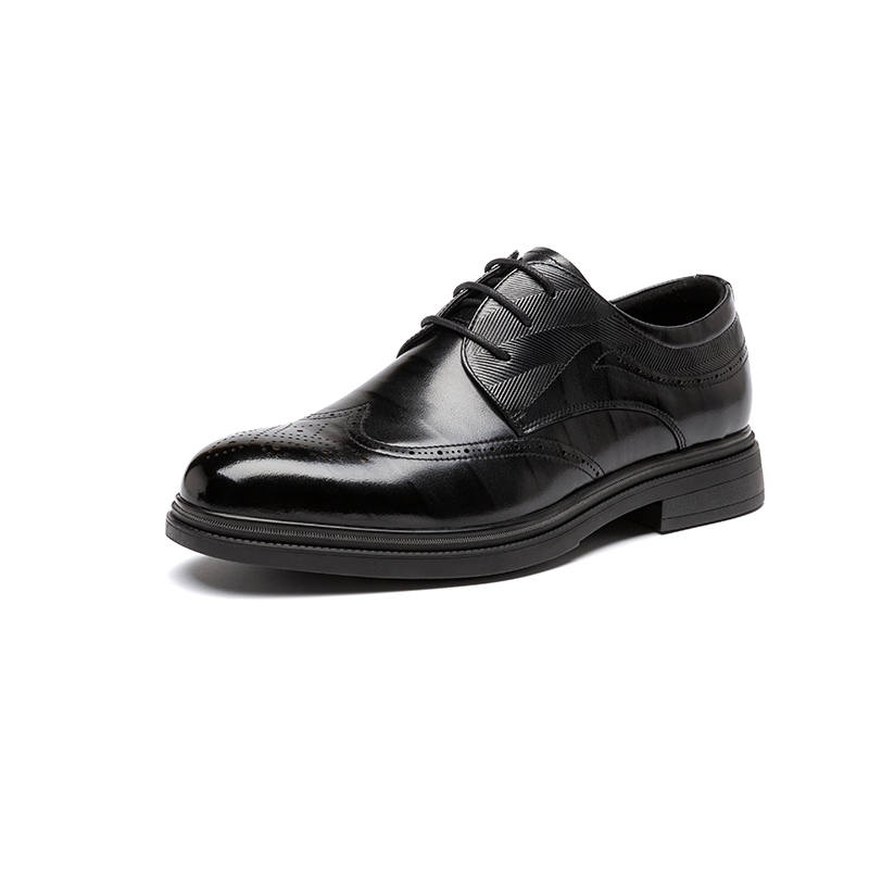 DAGUANGUIREN Dress Shoes Unisex High Top Black