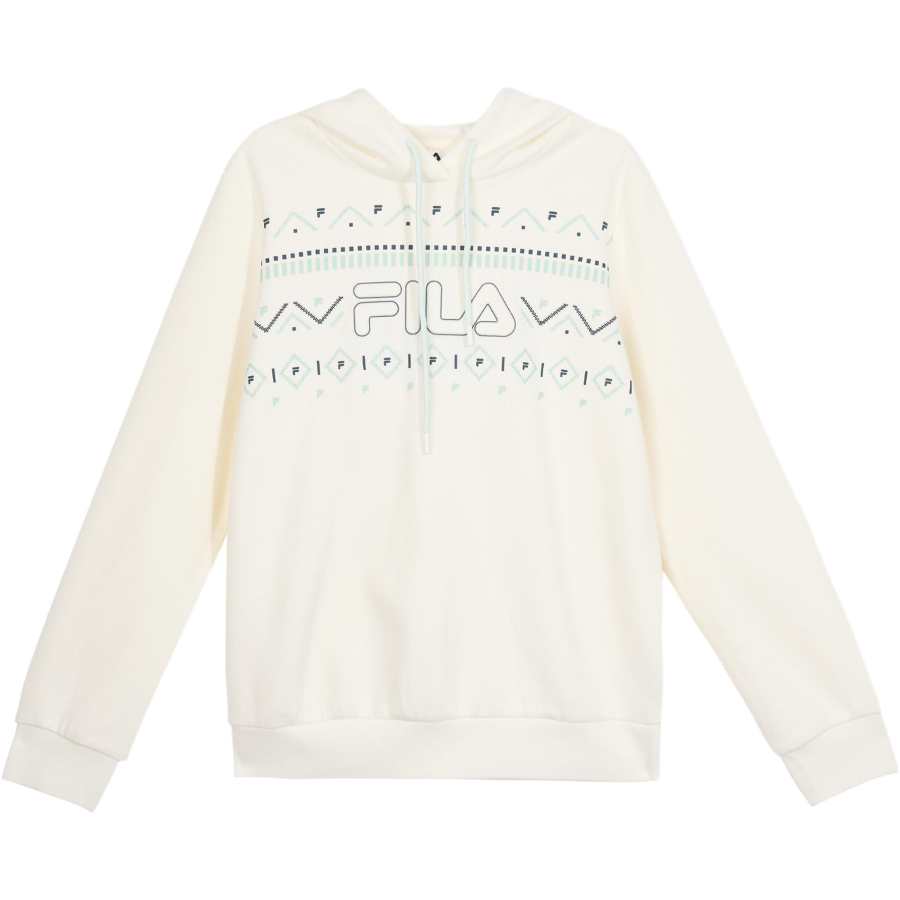 FILA Sweatshirts Women's Mist Lotus White Hooded Moderate Regular