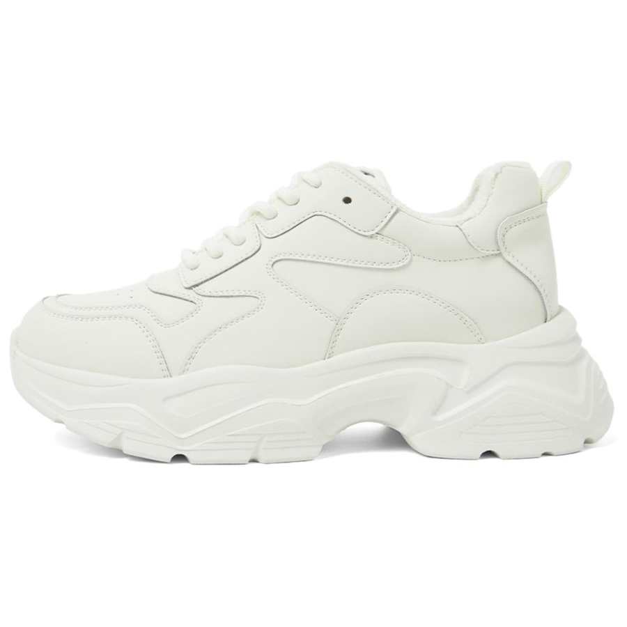 COMELY COMELY Cow Split Leather Height Increasing Chunky Sneakers Women's