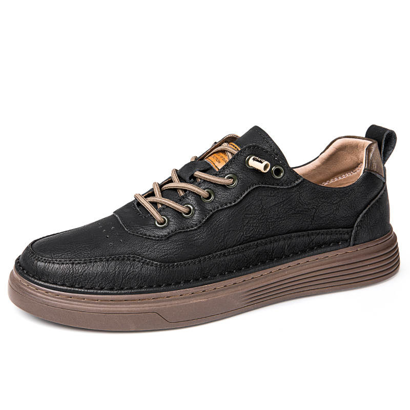 DAOTUSEN Cow Leather Low top Skateboard Shoes Unisex