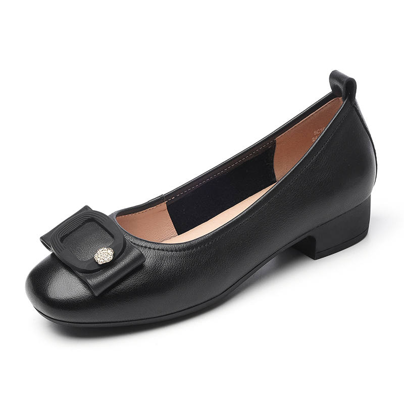 XINNUO Cow Leather Casual Shoes Women's Black